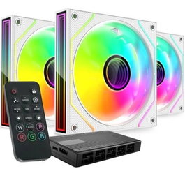 KIT 3 VENTILADORES AUXILIAR MF-3D PRO BLANCO MARS GAMING